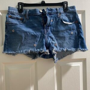 Gently used Blue Jean Shorts with flowers from GAP